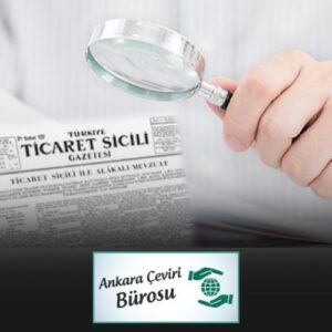 Ticaret Sicil Gazetesi Tercümesi